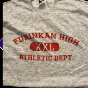 Ranma 1/2 Furinkan high school athletic department gray xl shirt a201